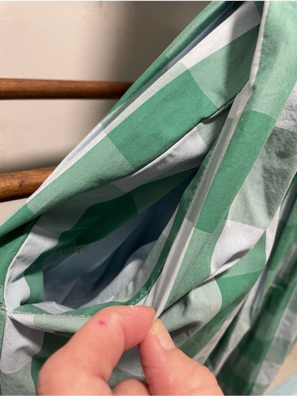 J. Crew Green and White Gingham Square-Neck Midi Dress - Picture 5 of 8